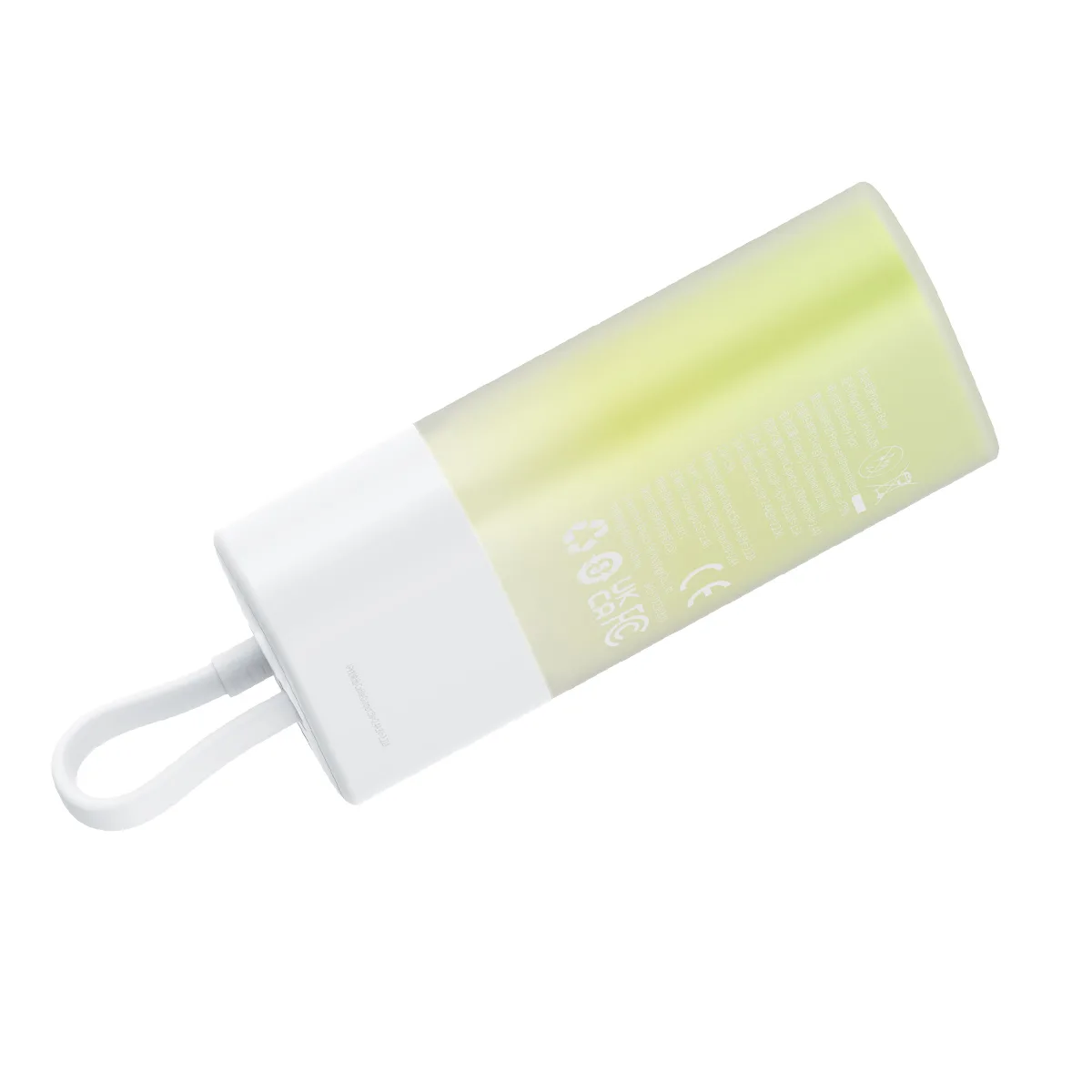 Powerbank Popsicle 5200mAh 20W z kablem Lightning 60W/20V/3A/30cm - biało-zielony 6