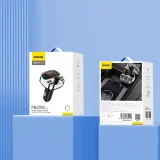 R2PRO+ autós adó 25 W-os PD töltőportokkal, Bluetooth 5.3, RGB – fekete és ezüst 7