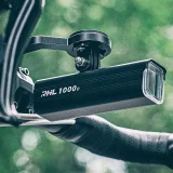 Predné svetlo na bicykel 5000 mAh, 1500 lm, IPX6 s držiakmi pre Garmin a GoPro – čierne 6