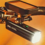 Predné svetlo na bicykel 5000 mAh, 1500 lm, IPX6 s držiakmi pre Garmin a GoPro – čierne 7
