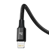 3 az 1-ben USB-C–USB-C / iPhone Lightning / microUSB kábel, 20 W PD, 1,5 m – fekete 3