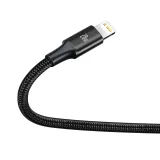 3 az 1-ben USB-C–USB-C / iPhone Lightning / microUSB kábel, 20 W PD, 1,5 m – fekete 4