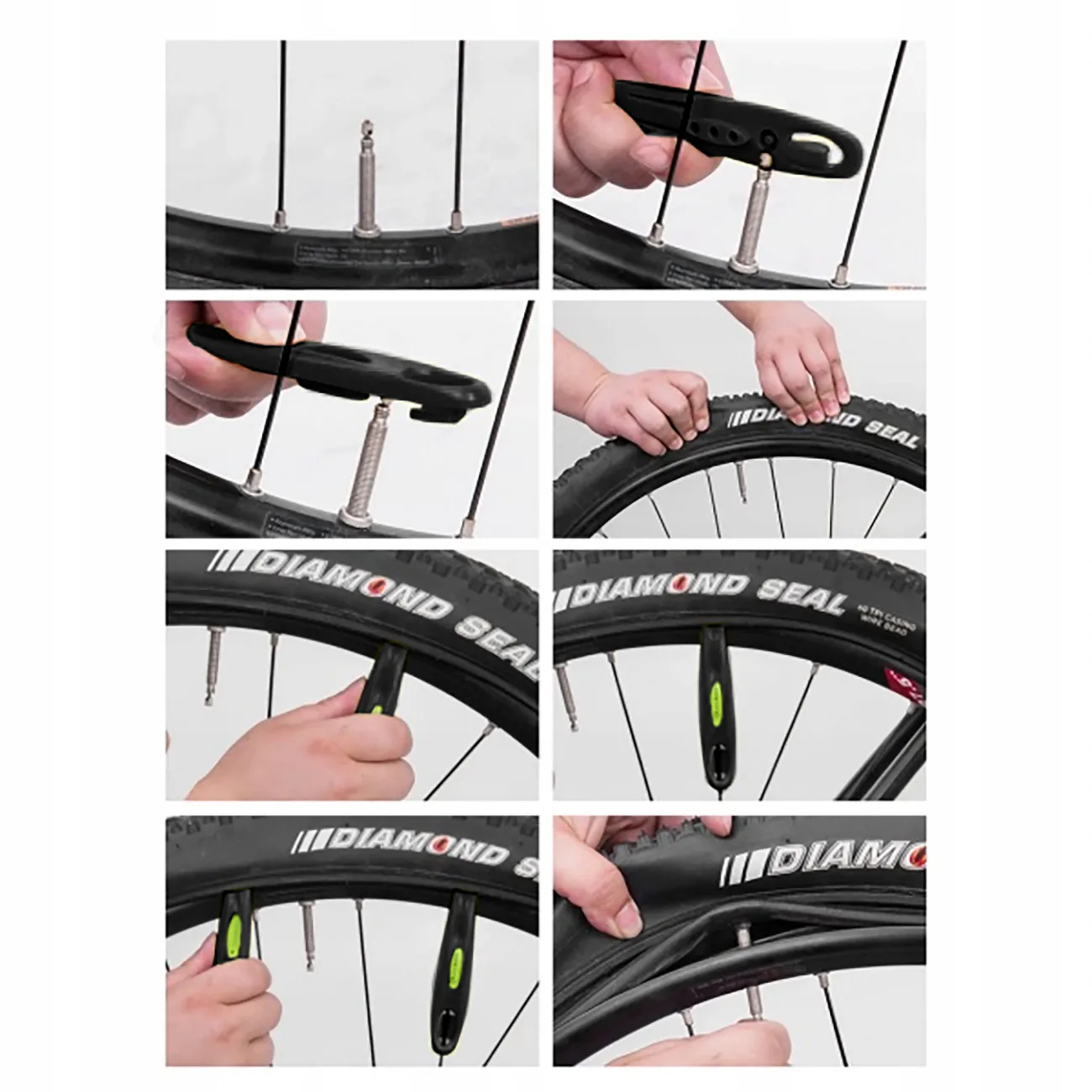 Set de 2 levieruri pentru anvelope și camere de bicicletă QTB004 - negru 3