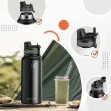 620 ml oceľová termofľaša na bicykel – čierna 6