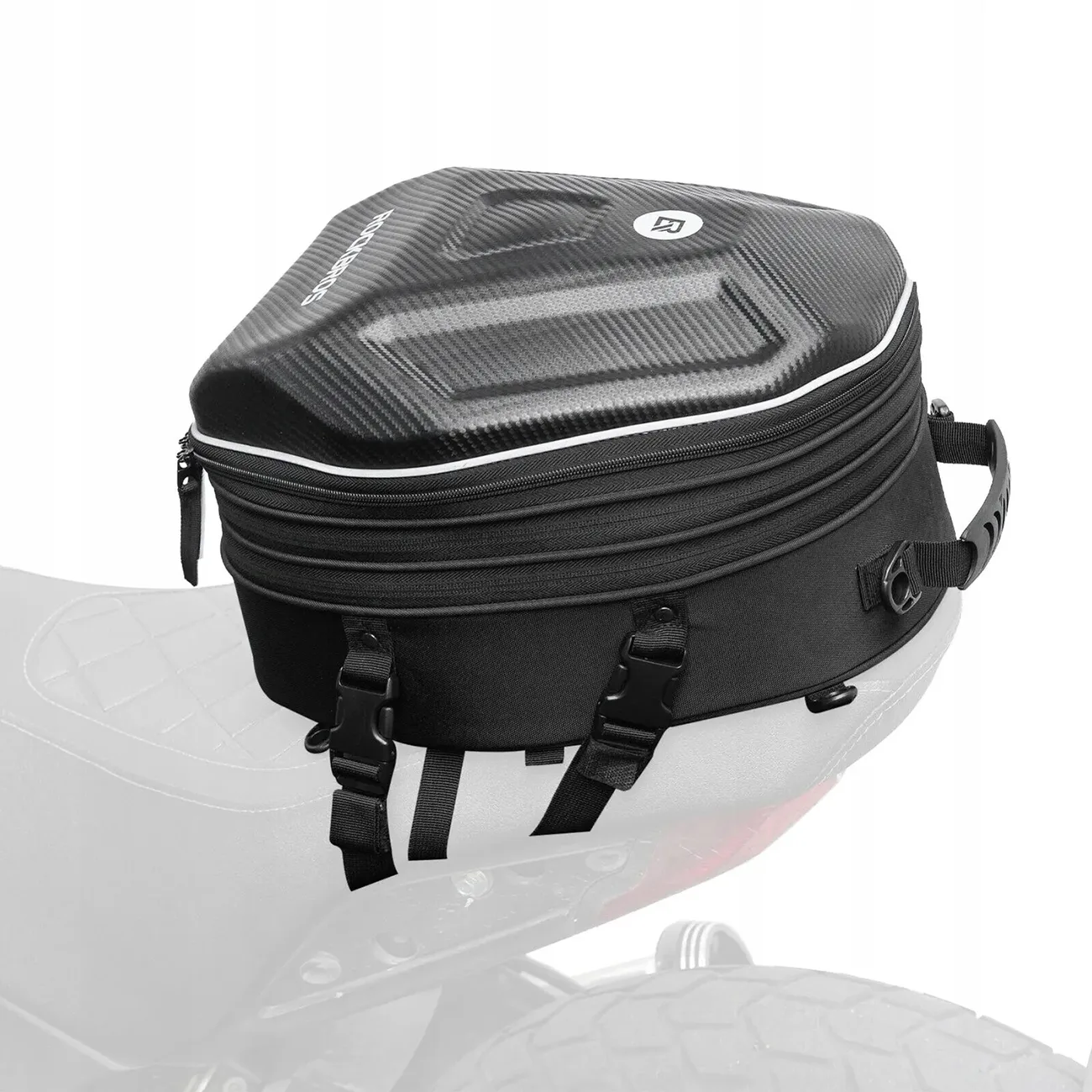 Torba motocyklowa plecak na kask mocowana na bak lub siedzeniu 35l - czarna 3