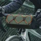 Taška na bicykel upevňovaná na riadidlá, 2,2 l – zelená 6