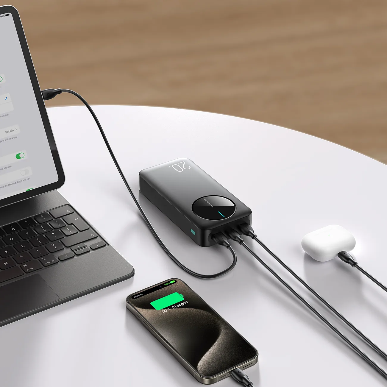 Powerbank JR-PBF14 20000mAh 2.4A 2x USB-A 1x USB-C - czarny 9