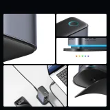 Stacja ładowania ładowarka wieloportowa GaN 65W EU 4x USB-C i 2x USB-A - ciemnoszara 11
