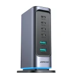 Stacja ładowania ładowarka wieloportowa GaN 65W EU 4x USB-C i 2x USB-A - ciemnoszara 3
