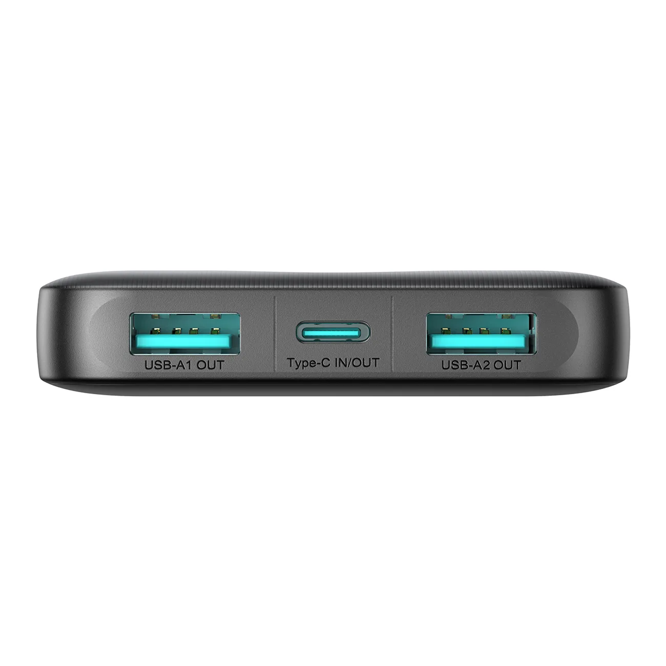 JR-PBF12 Power Bank de 10000 mAh, 2,4 A, cu 2 porturi USB-A și 1 port USB-C - negru 6