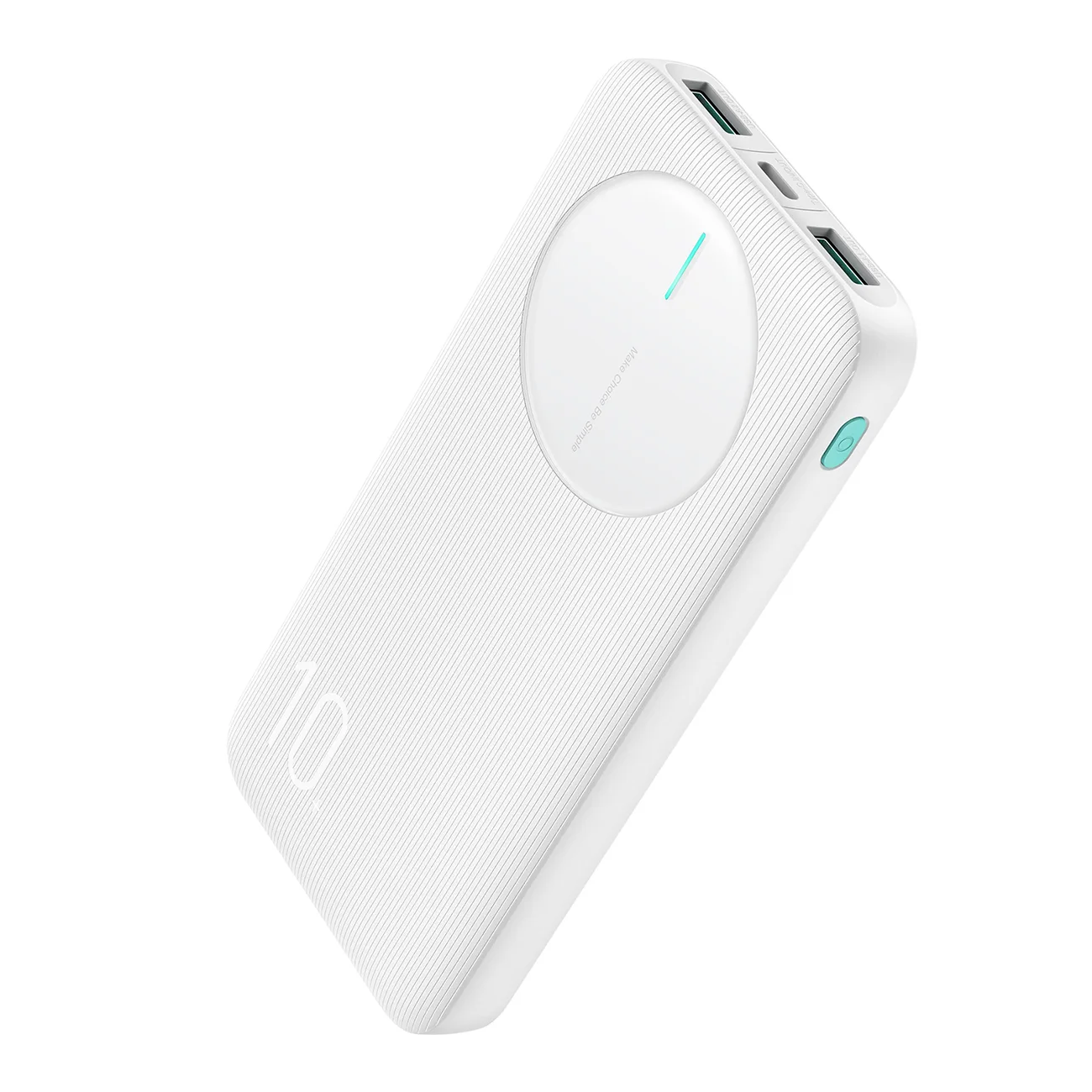 JR-PBF12 10000 mAh 2,4 A 2x USB-A 1x USB-C Power Bank - fehér