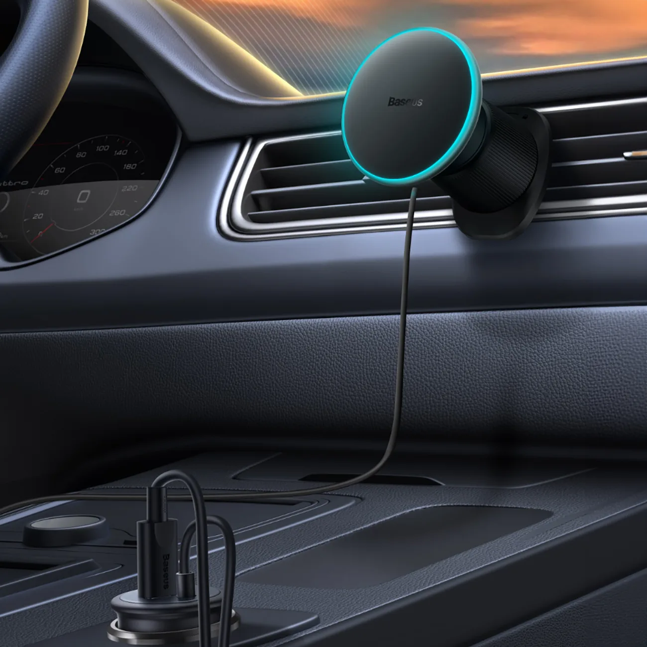 Držiak do auta pre iPhone s 15 W bezdrôtovou nabíjačkou do ventilácie – čierny 11