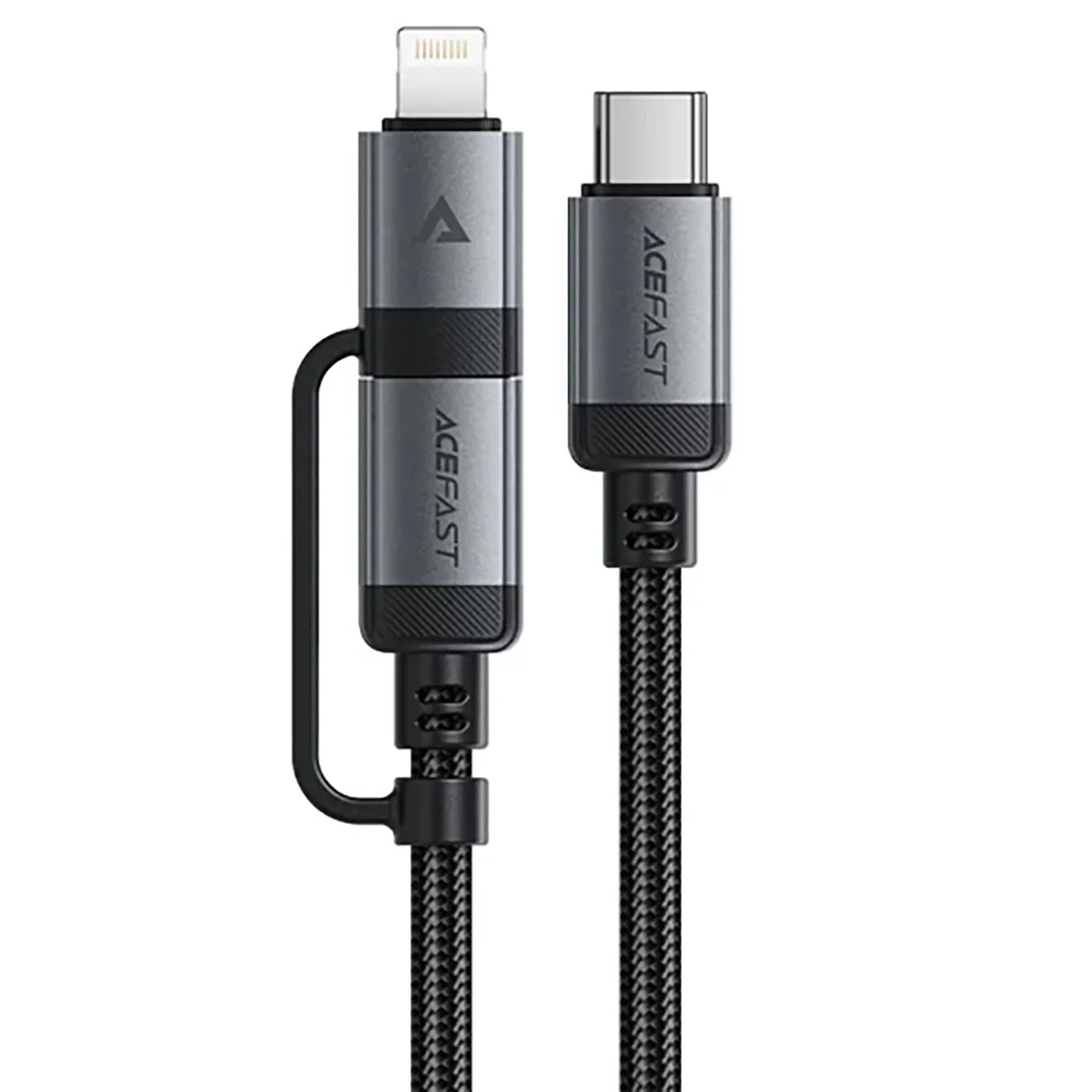 USB-C–USB-C / Lightning kábel 60 W, 480 Mb/s, 3 A, 1,2 m – fekete