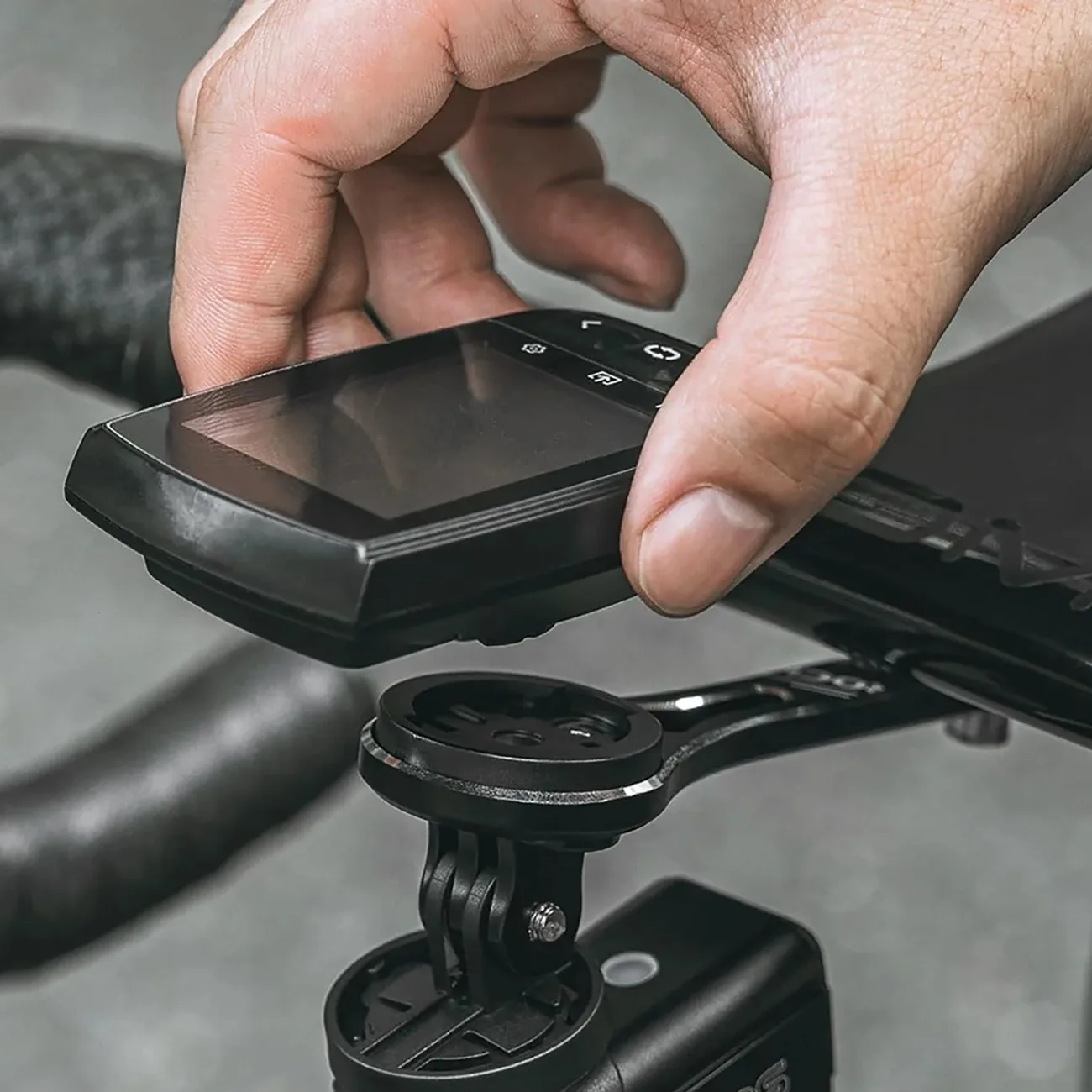 Fahrradhalterung für Garmin, GoPro und Frontleuchten – schwarz 3