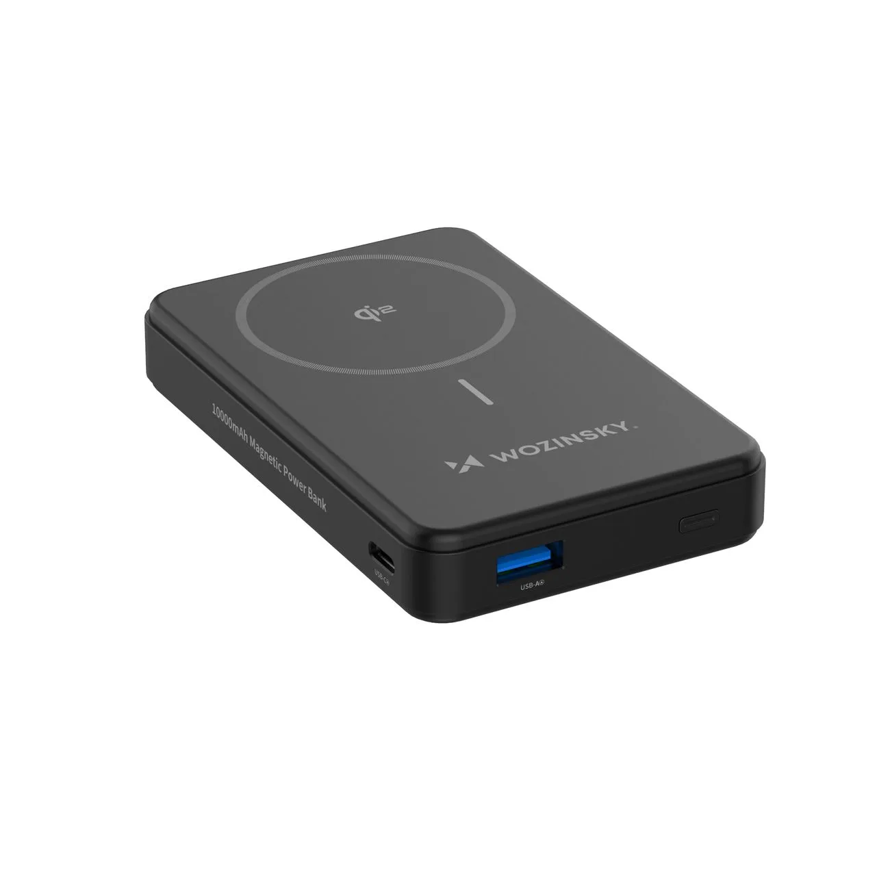 Baterie externă magnetică Qi2 de 10000 mAh cu porturi de încărcare USB-A și USB-C PD de 22,5 W - negru 3