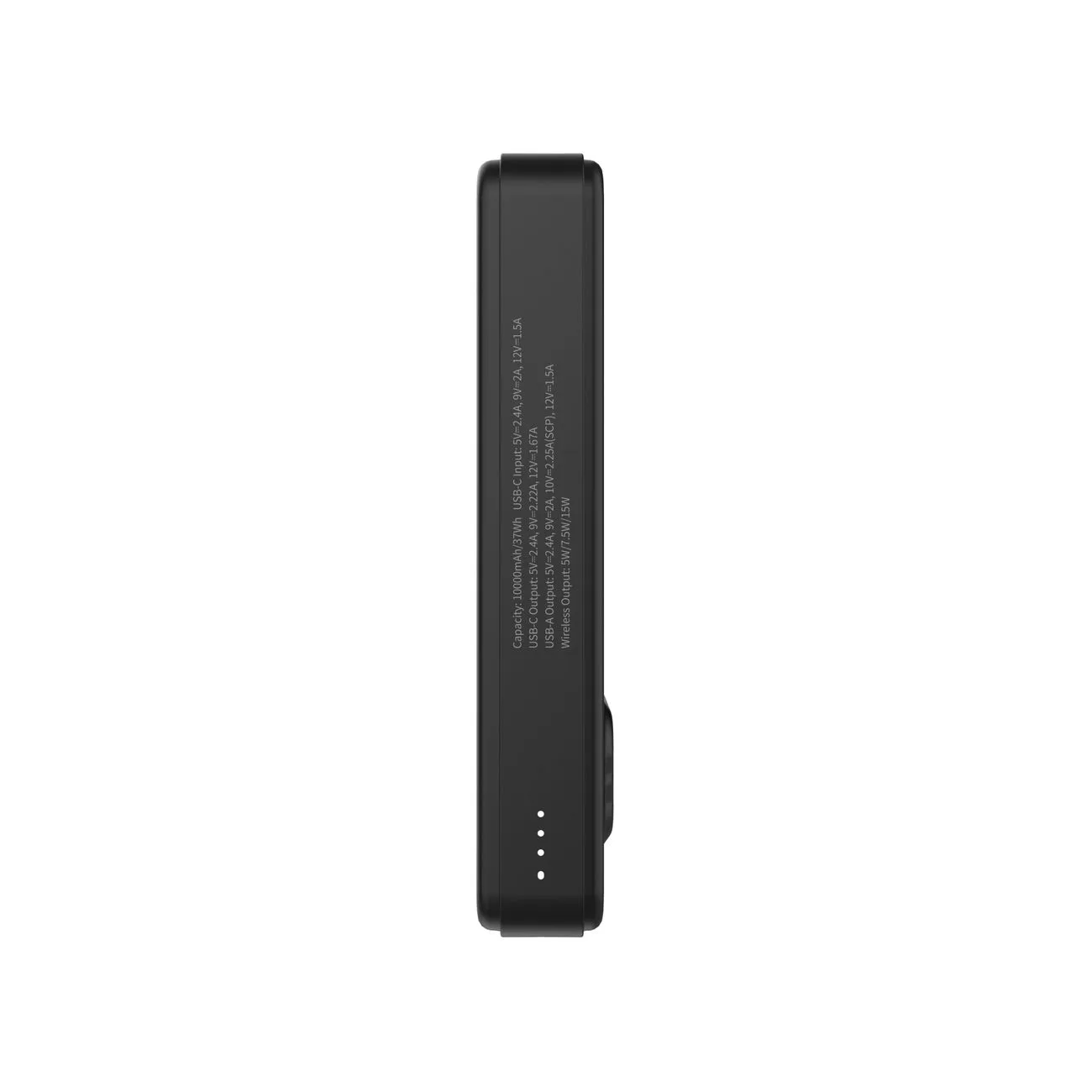 Baterie externă magnetică Qi2 de 10000 mAh cu porturi de încărcare USB-A și USB-C PD de 22,5 W - negru 6