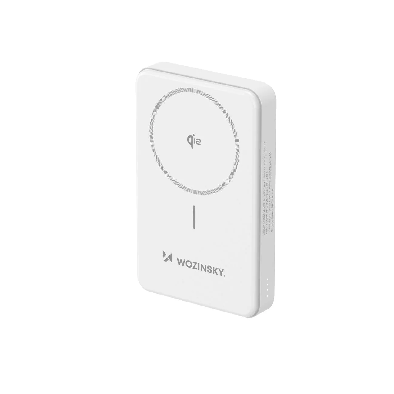 Qi2 10000mAh magnetska power bank s USB-A i USB-C 22,5W PD postoljem za punjenje - bijela 2