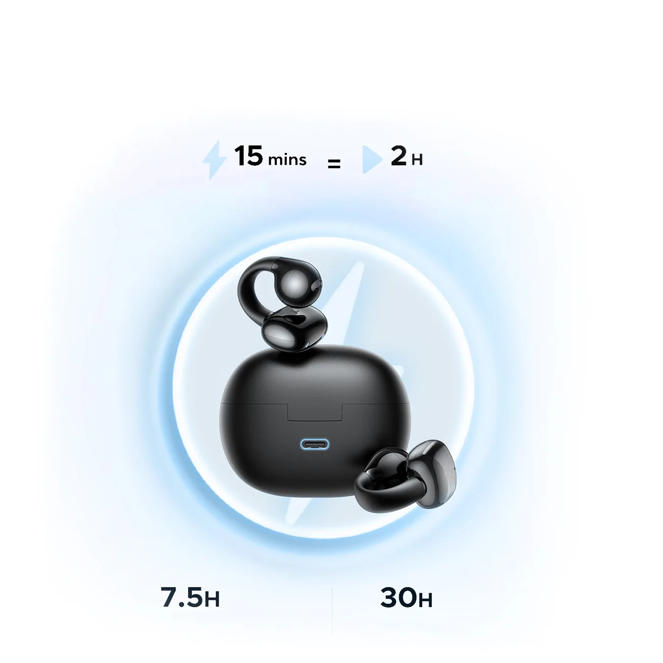 HiTune S3 AI ENC TWS Wireless Earbuds - Black 6