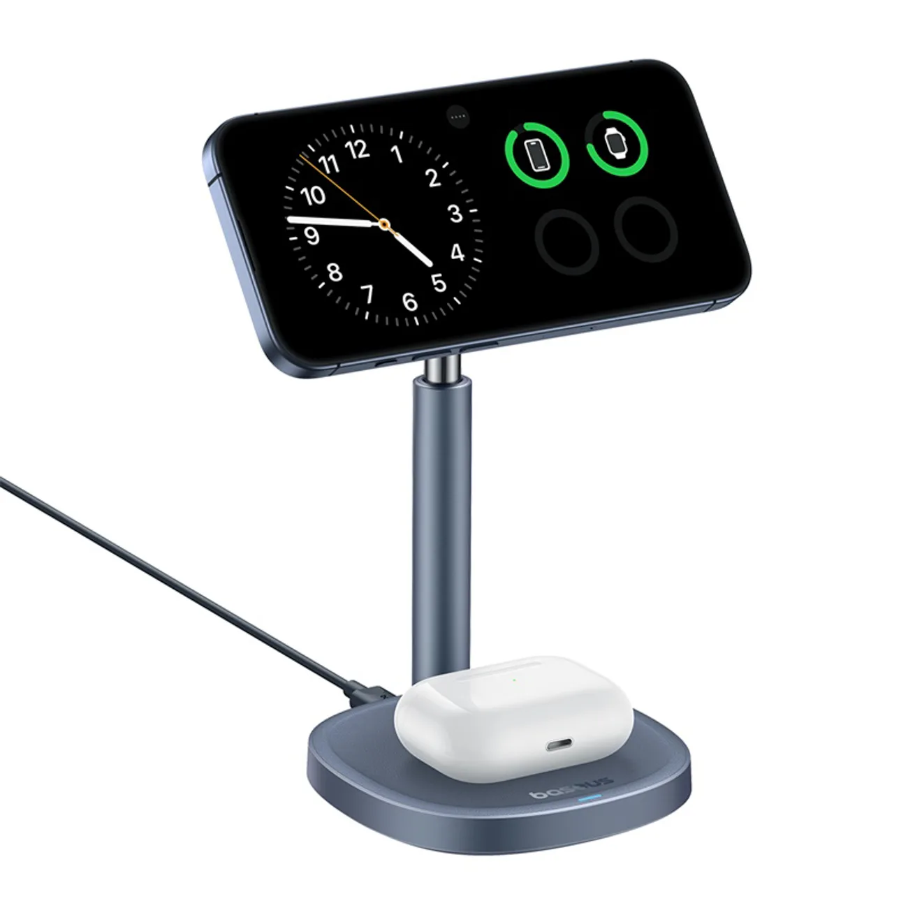 Încărcător inductiv 2-în-1 Orbit 2 Pro MagSafe Qi2 de 20 W cu sistem de răcire - Gri 4