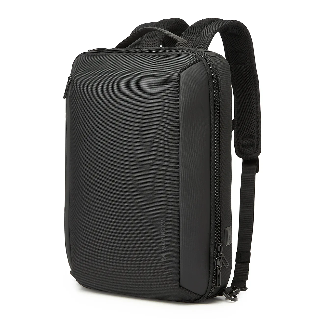 Prémium 15,6 hüvelykes laptop hátizsák USB-porttal, 42x8x28 cm – fekete