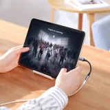 3.5 mm mini jack (female) to USB-C (male) headphone adapter, 10 cm - gray 5