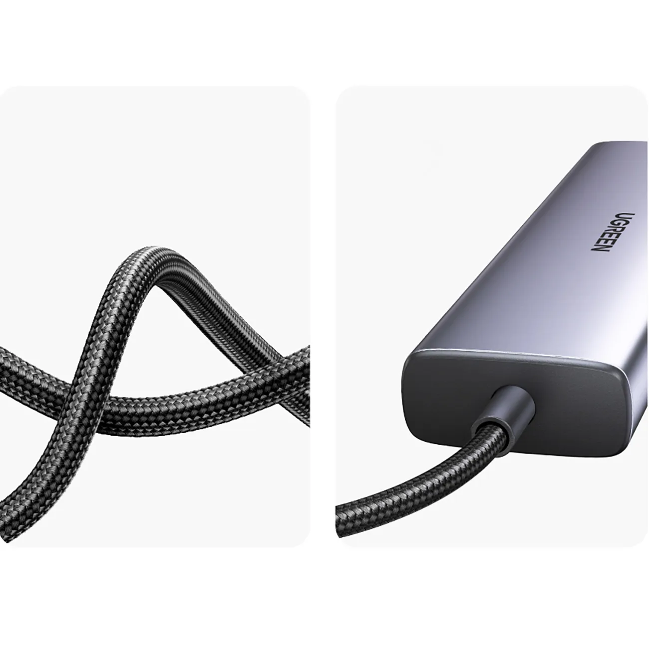 HUB Adapter USB-C - USB-A / HDMI / RJ45 / czytnik kart SD i TF / USB-C PD 100W - szary 6
