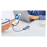 6-in-1-USB-C-Hub-Adapter – HDMI / USB-A / SD- & TF-Kartenleser – Grau 10