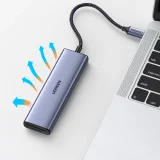 6-in-1-USB-C-Hub-Adapter – HDMI / USB-A / SD- & TF-Kartenleser – Grau 4