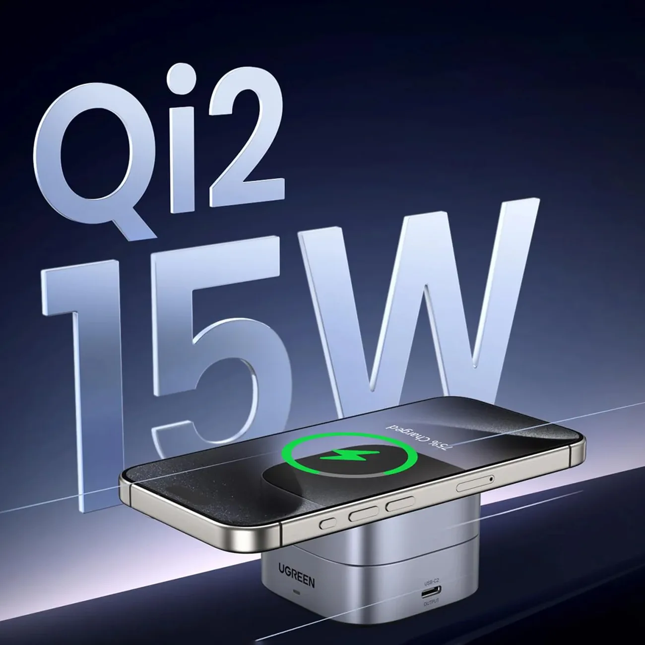 3 az 1-ben MagSafe Qi2 USB-C induktív töltő telefonhoz és fejhallgatóhoz - Fekete 8