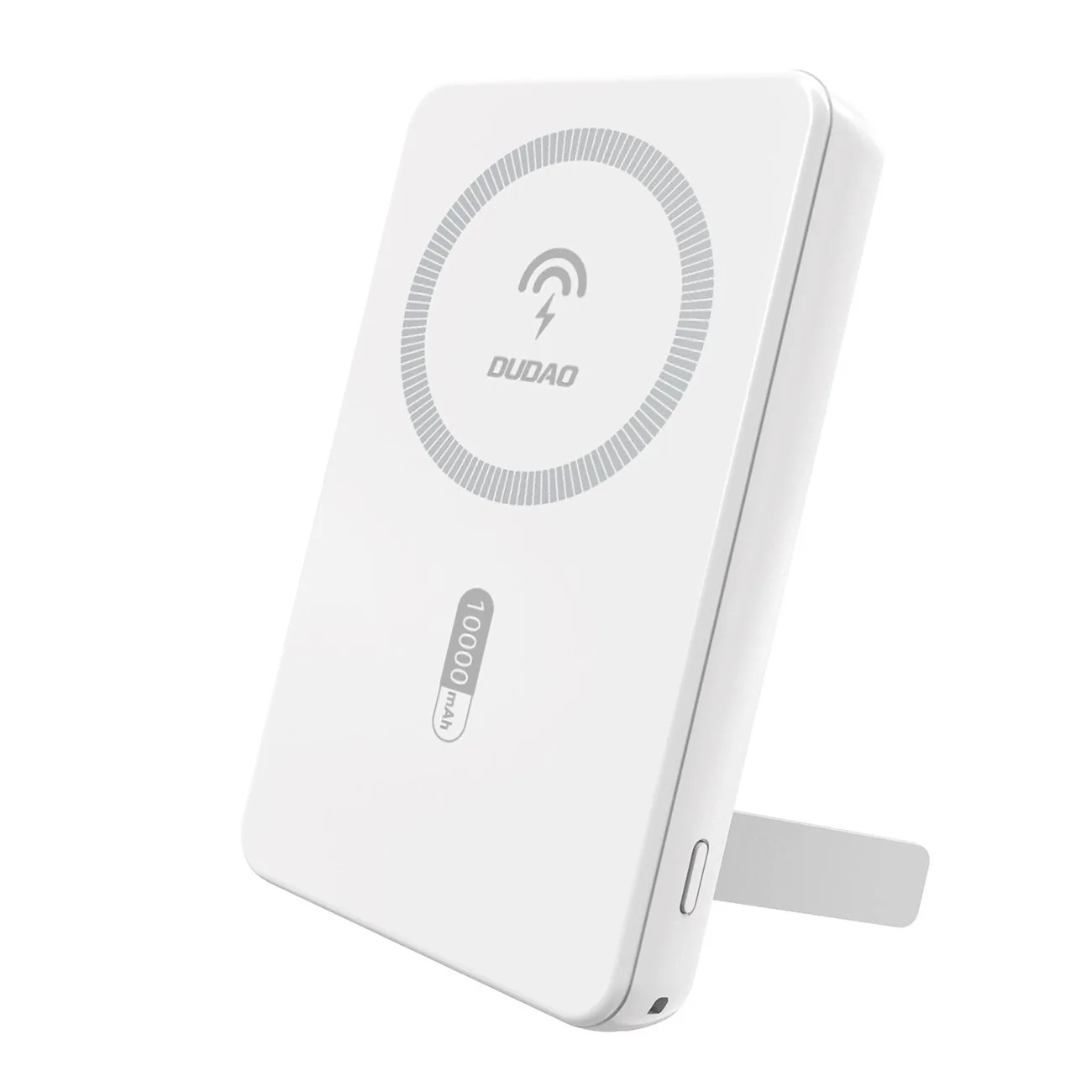 K14S+ 10000 mAh-s powerbank állvánnyal, 20 W USB-A / USB-C / MagSafe – fehér