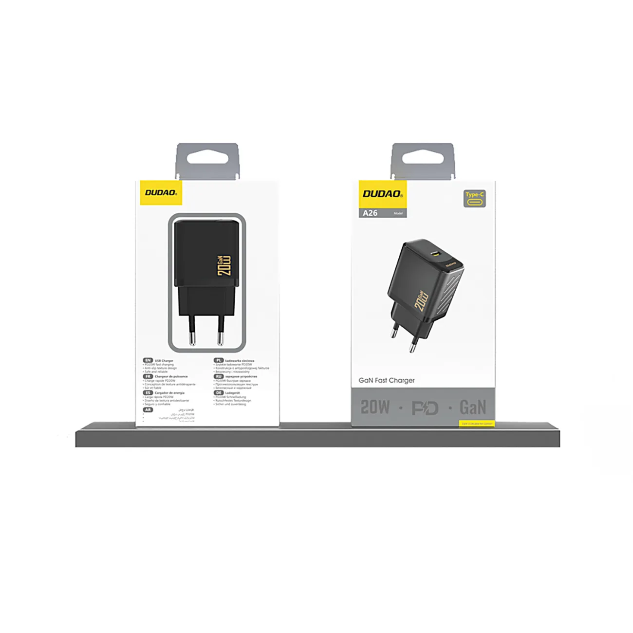 PD20W GaN USB-C zidni punjač - crni 4