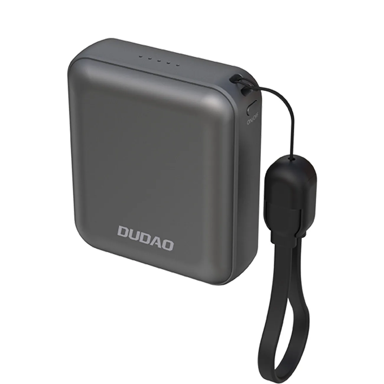 K22+ 10000 mAh-s powerbank nyakpánttal és 22,5 W-os USB-C kábellel – szürke
