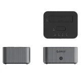 IT28E-C dokkolóállomás klónozási funkcióval, 2 db M.2 NVMe 2,5'' / 3,5'' HDD / 2,5'' SSD meghajtóhoz – szürke 2