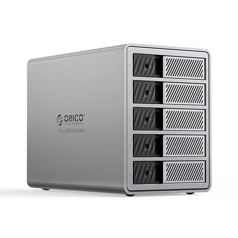 9858T3 lemezsorozat Thunderbolt 3 csatlakozóval, 5 db 2,5'' / 3,5'' SATA HDD / SSD meghajtóhoz – szürke