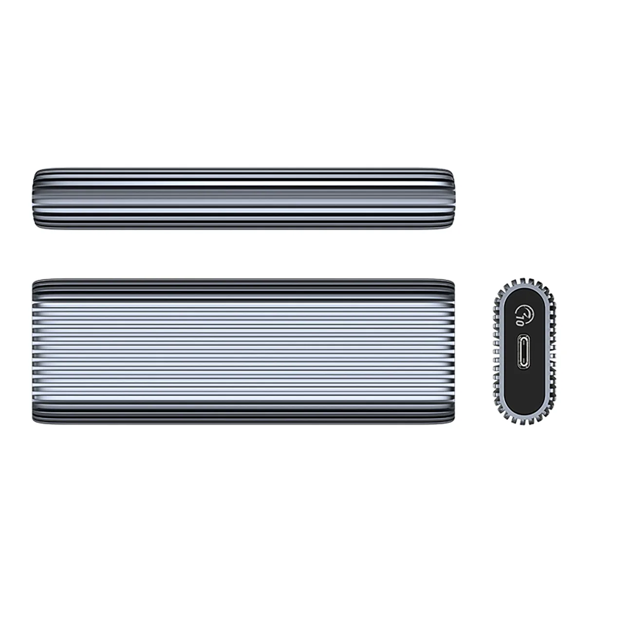 Carcasă pentru unitate AM2C3-G2 M.2 NVMe USB-C - gri 2