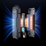 OXS2C3-G2 megerősített taktikai M.2 NVMe / SATA SSD USB-C meghajtó tok - szürke 5