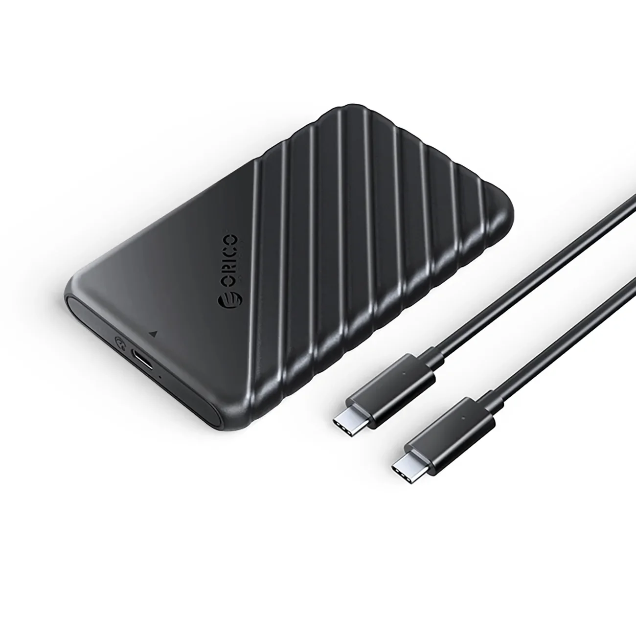 25PW1C-C3 2,5-Zoll-HDD/SSD-Gehäuse mit USB-C, 6 Gb/s – Schwarz