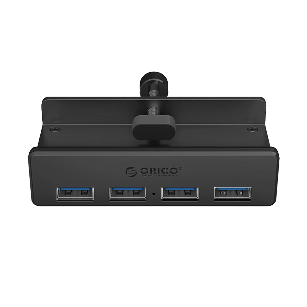 Hub rozdzielacz MH4PU na zacisk do biurka monitora 4x USB-A - czarny 3