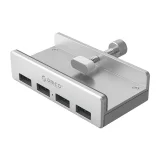 MH4PU 4x USB-A monitor asztali rögzítő hub - ezüst