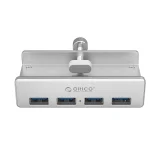 MH4PU 4x USB-A monitor asztali rögzítő hub - ezüst 2