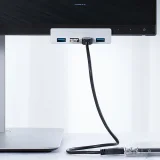 MH4PU 4x USB-A monitor asztali rögzítő hub - ezüst 4