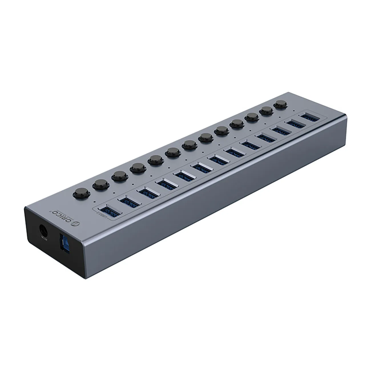 Rozbočovač BT2U3-13AB s 13 portmi USB-A – sivý 2
