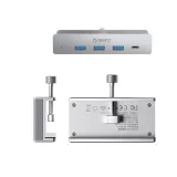 MH4PC hub USB-C / USB-A USB-C csatlakozókkal – ezüst 2