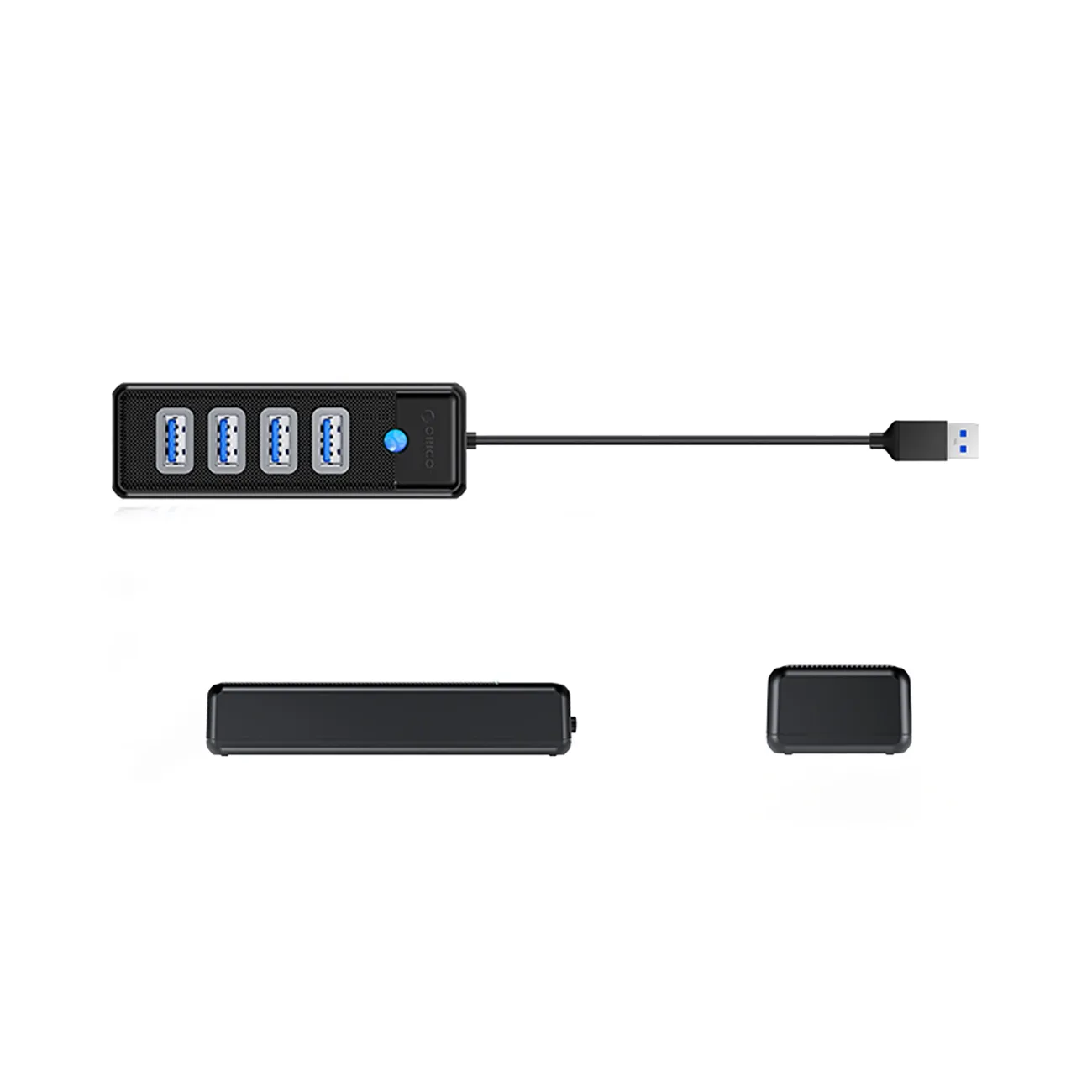 Hub rozdzielacz PW4U-U3 USB-A - 4x USB-A - czarny 3