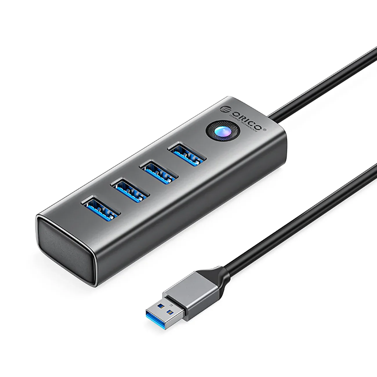 PDD4U-U3 4x USB-A-Splitter-Hub – Grau
