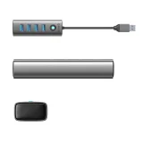 PDD4U-U3 4x USB-A-Splitter-Hub – Grau 2