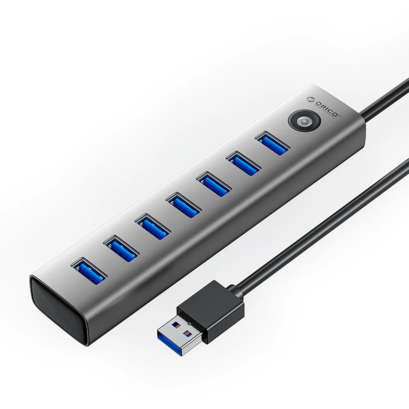 CL7U-U3 Hub-Splitter 7x USB-A USB-C 5V 3A 1 m – Grau