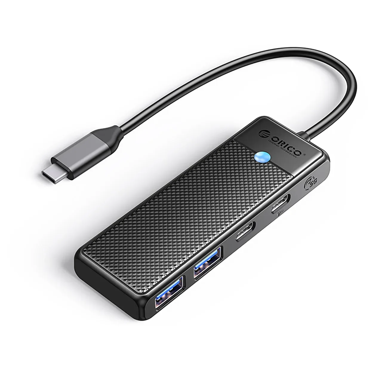 PAPW2AC-C3 hub, USB-C–USB-A elosztó – fekete