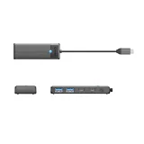 PAPW2AC-C3 hub, USB-C–USB-A elosztó – fekete 2