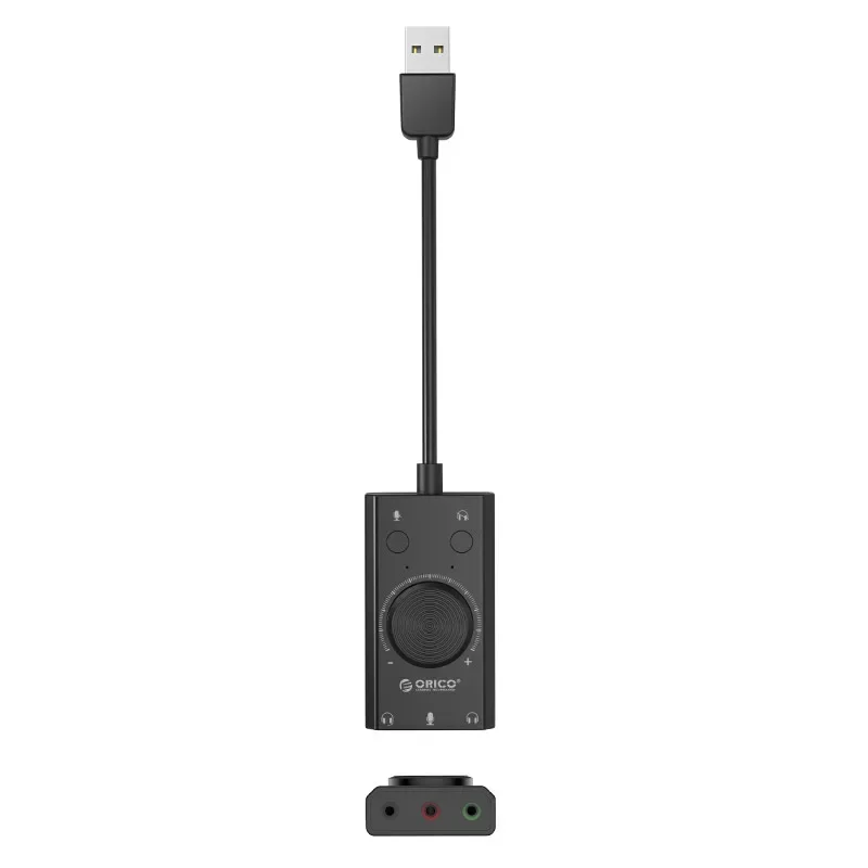 Karta dźwiękowa SC2 zewnętrzna wielofunkcyjna USB-A - czarna Karta dźwiękowa SC2 zewnętrzna wielofunkcyjna USB-A - czarna